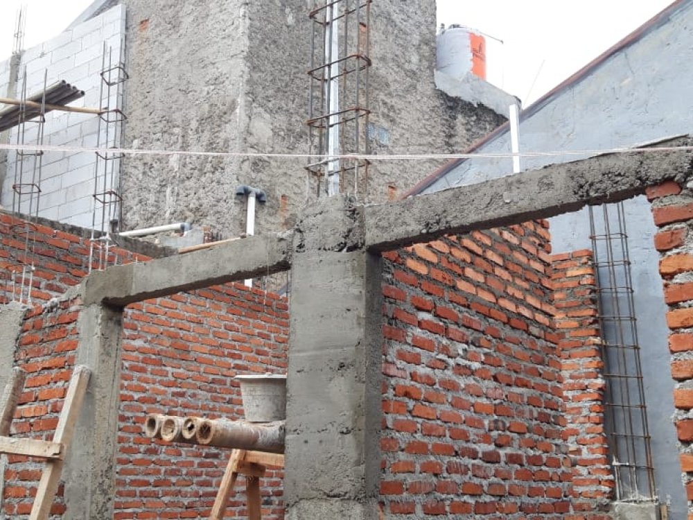 Pekerjaan dinding dan struktur kolom